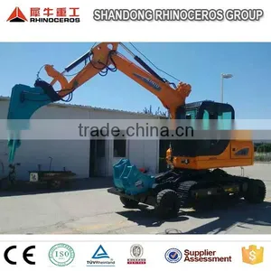 Earth Moving Machines 8ton Excavator Part Excavators Working thumbnail-1