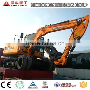 XINIU Manufacturer X8 8 Ton Wheel Excavator for Sale thumbnail-1