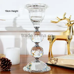 Yiwu Market Crystal Glass Candlestick Holder With Ball Poles Stand R-3020 thumbnail-5