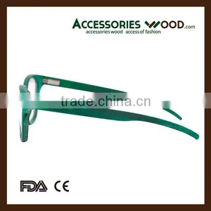 Round Frame Optical Eye Glasses Student Wood Reading Glasses thumbnail-2