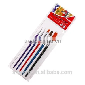 5pcs Wooden Handle Nylon Artist Brush/oil Painting Brush thumbnail-1