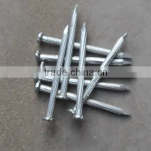 1"-6" G8-G14 Twist Shank Flat Head White Zinc Coated Common Nail Concrete Nail thumbnail-1
