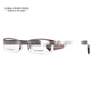 New Design Wholesale Modern Stainless Steel Name Brand Carmim Men/women Eyewear Glasses Optical Eyeglasses Frame AW102 thumbnail-1