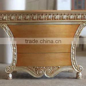 Antique Chest Of Drawers With Gilded Finish thumbnail-1