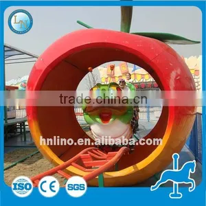 Indoor Kiddie Rides Electric Apple Train Toys Amusement Park High Quality Mini Roller Coaster for Sale thumbnail-3
