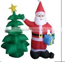 Inflatable Artificial Christmas Tree With Santa thumbnail-1