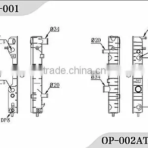 Radiator Plastic Tank for Opel Car Auto Engine for VAUXHALL OMEGA OE#52463050/49/6302006 thumbnail-2