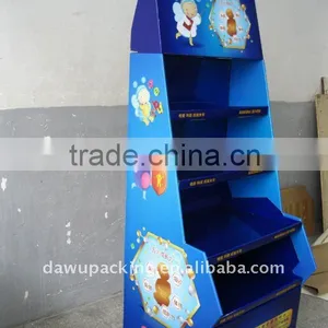 4 Shelves Cardboard Floor Display in Store thumbnail-1