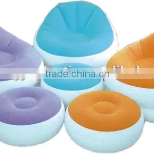 Inflatable Sofa Bed Outdoor or Indoor With Comfortable Armrest and Cup Holder With/without Pump thumbnail-1