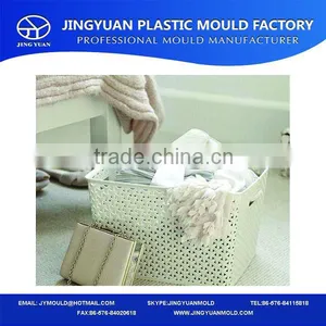 Plastic Rattan Laundry Basket Injection Mould thumbnail-1