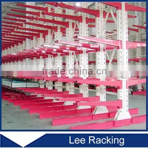 Steel Pipe Storage Shelving Metal Palleting Heavy Duty Cantilever Rack thumbnail-3