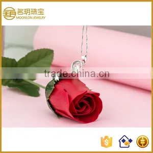 Fine Silver Jewellery Pendants Necklaces, Zirconia Pendant Jewelry for Women thumbnail-6