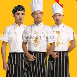 Designer Japanese Executive Fashion Chef Unfiorms With Black Apron thumbnail-1