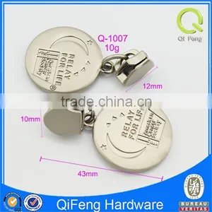 Q-1007 Wholesale Metal Long Chain Zipper Custom Engrave Design thumbnail-2