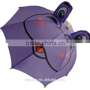 Hippo Safety Cartoon Umbrella Children Umbrella thumbnail-1