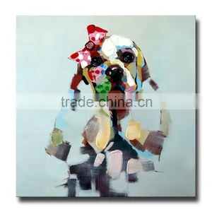 Popular New Style Cute Dog Oil Painting on Canvas thumbnail-3