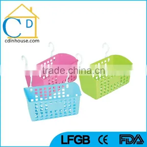 Colorful Small Storage Plastic Baskets With Hook thumbnail-4