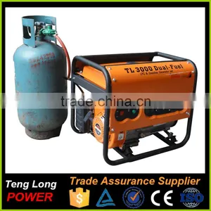 LPG Natural Gas Gasoline Petrol Dual Fuel Power Portable Generator for Sale thumbnail-2