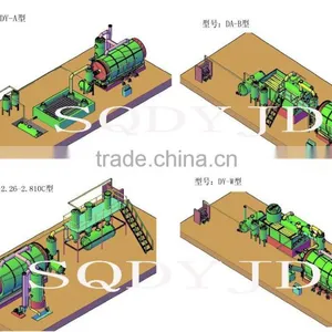 DAYI Latest Technology of 3-Level Dedust System Scrap Plastic To Oil Pyrolysis Machine Refining Plastic To Fuel thumbnail-2