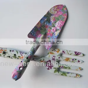 FLORAL GARDEN TROWEL & FORK SET thumbnail-1