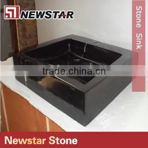 Newstar Black Synthetic Stone Bathroom Sink thumbnail-4