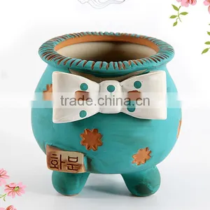 Korean Style Hand Painting Ceramic Small Decorative Flower Pots thumbnail-5