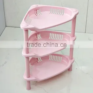 N504 3 Tiers Homeware Diaplay Plastic Storage Holder Bathroom Corner Rack Household Accessories thumbnail-6