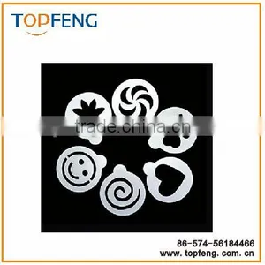 Coffee Latte Art Mold 6PCS, Plastic Coffee Mold,coffee Decorating Tool,coffee Art Stencils for Latte thumbnail-4
