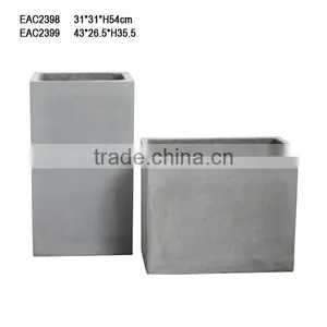 Wholesale Rectangular Molds Lightweight Large Fiberglass Planter thumbnail-1