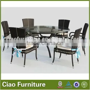 Commercial Wicker Table and Chair Hotel Table Set thumbnail-5