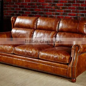 High End Vintage Leather Sofa S118 thumbnail-1