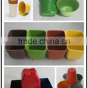 Factory Price Long-lasting Diswasher Safe Bamboo Fiber Product Degradable Flower Pot thumbnail-1