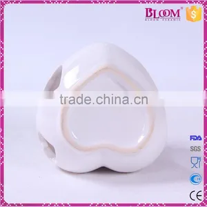 Heart Shape White Ceramic Essential Oil Burner for Craft thumbnail-6