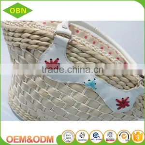 Ladies Summer Beach Designer Straw Handbag thumbnail-3