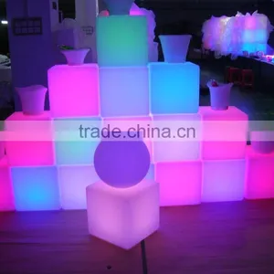 High Stability Modern Fashion LED Furniture Plastic Lighting Decorative Cube Chiar/table thumbnail-6