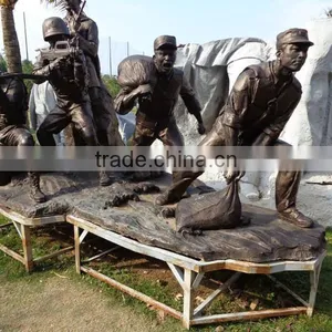 Outdoor Garden Decoration Resin Craft Life Size Soldier Statue thumbnail-2
