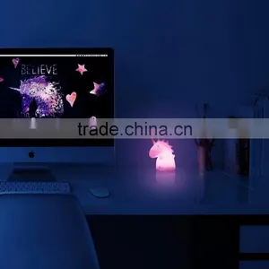2017 Ins New Arrival LED Unicorn Night Light Small Light For Decoration and Gift thumbnail-2