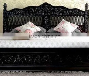 Espresso Walnut Finish Wooden Queen Size Bed With Storage thumbnail-1
