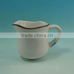 11oz Enamel White Color Mugs Cup,Porcelain Tea Cup thumbnail-1