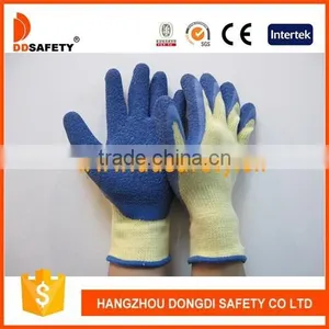 DDSAFETY Cotton Knitted Gloves With Latex Safety Gloves thumbnail-1