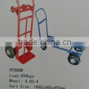 200kgs HT2009 Saleable 4 Pneumatic Wheels Hand Trolley thumbnail-1