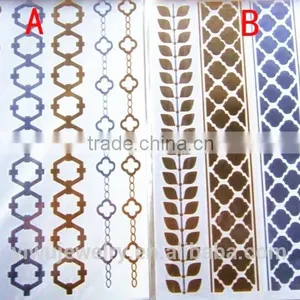 T002-007 Metallic Gold Removal Wholesaler Temporary Bracelet Men Tattoo Cream thumbnail-1