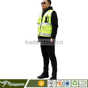 Yellow Safety Vest Fabric Reflective Stripes for Clothing thumbnail-6