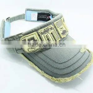 Custom Distressed Sun Visor Caps and Hats thumbnail-3