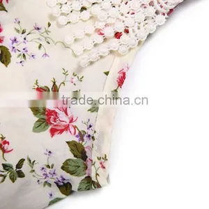 Organic Baby Clothes Baby Products Wholesale Baby Onesie Floral Lace Romper thumbnail-2