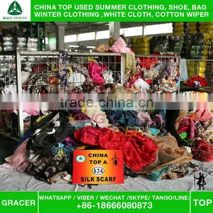 Original Door To Door Korea Bulk Silk Scarf Used Clothing Wholesale thumbnail-3
