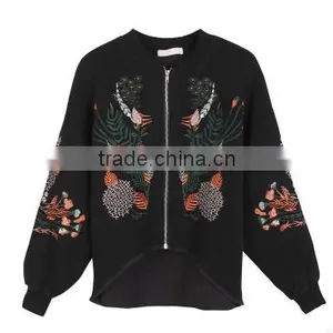 Factory Designs Wholesale Cheaper Collar Jacket Full Printed Collar Hoodies KM0656 thumbnail-1