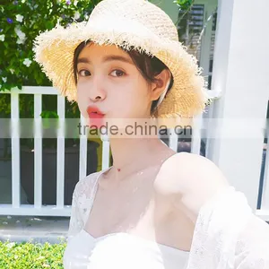 Zm40599b Hot Sale Summer Fashion Women Panama Straw Hat Sun Visor Hats for Ladies thumbnail-1