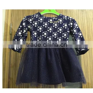 2017 New Autumn Design Long Sleeve Blue Lace Bottom thumbnail-1