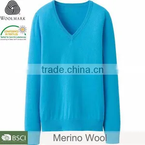 Women's Knitwear Long Sleeve Merino Wool Top Pullover Sweater Shirt thumbnail-1